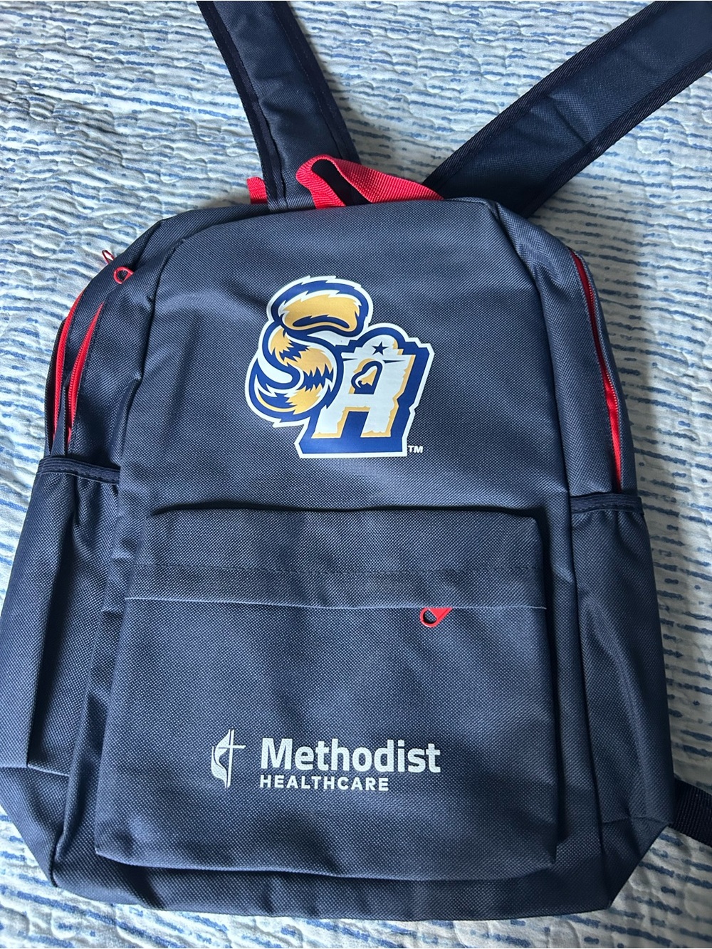 Navy Blue Logo Backpack